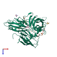 PDB entry 5g3h coloured by chain, top view.
