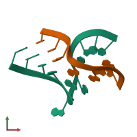 PDB entry 5g4t coloured by chain, front view.