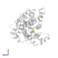 MAGNESIUM ION in PDB entry 5g57, assembly 1, side view.