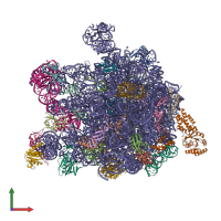 PDB entry 5gaf coloured by chain, front view.