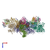 PDB entry 5gan coloured by chain, top view.