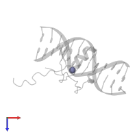 ZINC ION in PDB entry 5gat, assembly 1, top view.