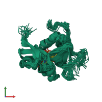 PDB entry 5gcn coloured by chain, ensemble of 24 models, front view.