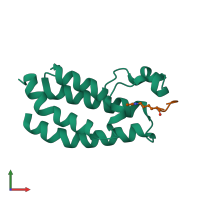 PDB entry 5gh9 coloured by chain, front view.