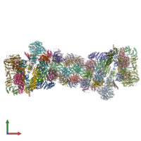 PDB entry 5gjr coloured by chain, front view.