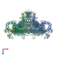 PDB entry 5gkz coloured by chain, top view.