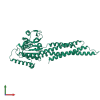 PDB entry 5go4 coloured by chain, front view.