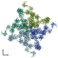 PDB entry 5go9 coloured by chain, front view.