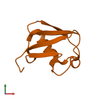 Monomeric assembly 2 of PDB entry 5god coloured by chemically distinct molecules, front view.