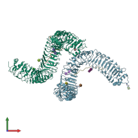 PDB entry 5gr8 coloured by chain, front view.