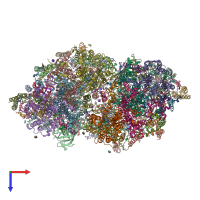 PDB entry 5gti coloured by chain, top view.