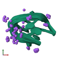 PDB entry 5gwq coloured by chain, ensemble of 20 models, front view.