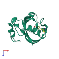 PDB entry 5gx9 coloured by chain, top view.