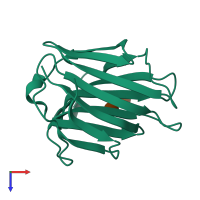 PDB entry 5gzd coloured by chain, top view.