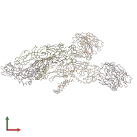 PDB entry 5gzr coloured by chain, front view.