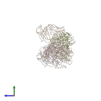 PDB entry 5gzr coloured by chain, side view.