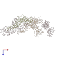 PDB entry 5gzr coloured by chain, top view.