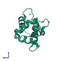PDB entry 5h0p coloured by chain, side view.