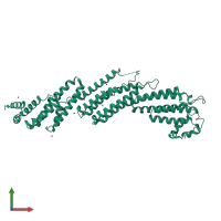 PDB entry 5h11 coloured by chain, front view.