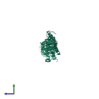 PDB entry 5h11 coloured by chain, side view.