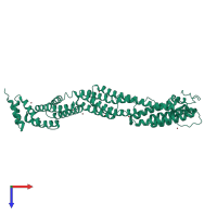 PDB entry 5h11 coloured by chain, top view.
