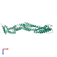 Exocyst complex component 5 in PDB entry 5h11, assembly 1, top view.