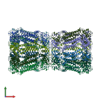 PDB entry 5h1r coloured by chain, front view.
