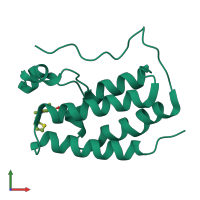 PDB entry 5h21 coloured by chain, front view.