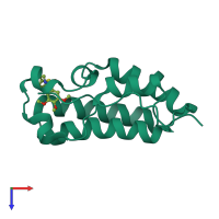 PDB entry 5h21 coloured by chain, top view.