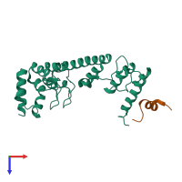 PDB entry 5h2c coloured by chain, top view.