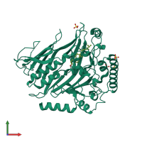 PDB entry 5h2d coloured by chain, front view.