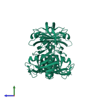 Diaminopimelate epimerase in PDB entry 5h2g, assembly 1, side view.