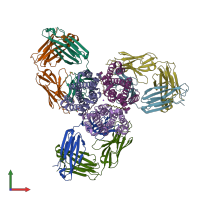 PDB entry 5h35 coloured by chain, front view.