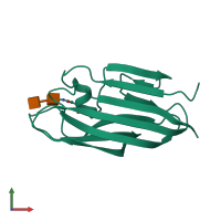 PDB entry 5h48 coloured by chain, front view.