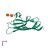 PDB entry 5h48 coloured by chain, top view.
