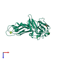 PDB entry 5h4s coloured by chain, top view.