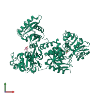 PDB entry 5h52 coloured by chain, front view.