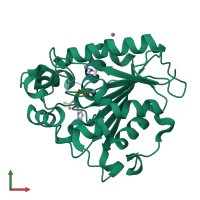PDB entry 5h6b coloured by chain, front view.
