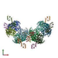 PDB entry 5h7d coloured by chain, front view.