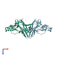 PDB entry 5h9m coloured by chain, top view.