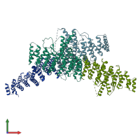 PDB entry 5has coloured by chain, front view.