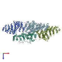 PDB entry 5has coloured by chain, top view.