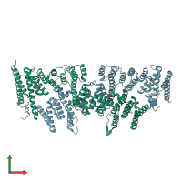 PDB entry 5hay coloured by chain, front view.