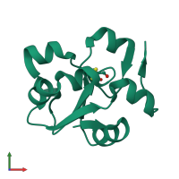 PDB entry 5hbo coloured by chain, front view.