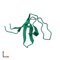 PDB entry 5hck coloured by chain, front view.