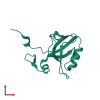 PDB entry 5het coloured by chain, front view.