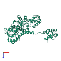 Response regulator protein VraR in PDB entry 5hev, assembly 1, top view.