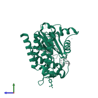 Tyrosine-protein kinase JAK2 in PDB entry 5hez, assembly 1, side view.