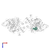 3,6,9,12,15,18,21-HEPTAOXATRICOSANE-1,23-DIOL in PDB entry 5hf9, assembly 1, top view.