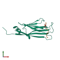 Hetero dimeric assembly 1 of PDB entry 5hjb coloured by chemically distinct molecules, front view.